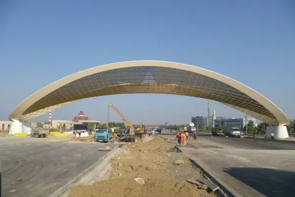 Construction work on the Terminal Airport access door