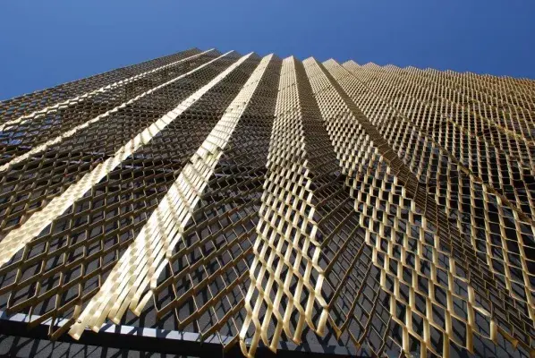 Detail from below in Delta expanded metal mesh