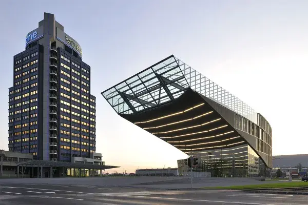 Architectural volumes of the new headquarters